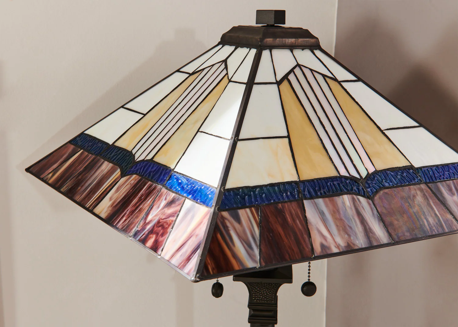 Walter 62" Tiffany Style Hand-Blown Glass Floor Lamp