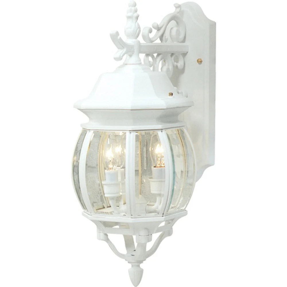 Classico 3-Light White Outdoor Wall Light