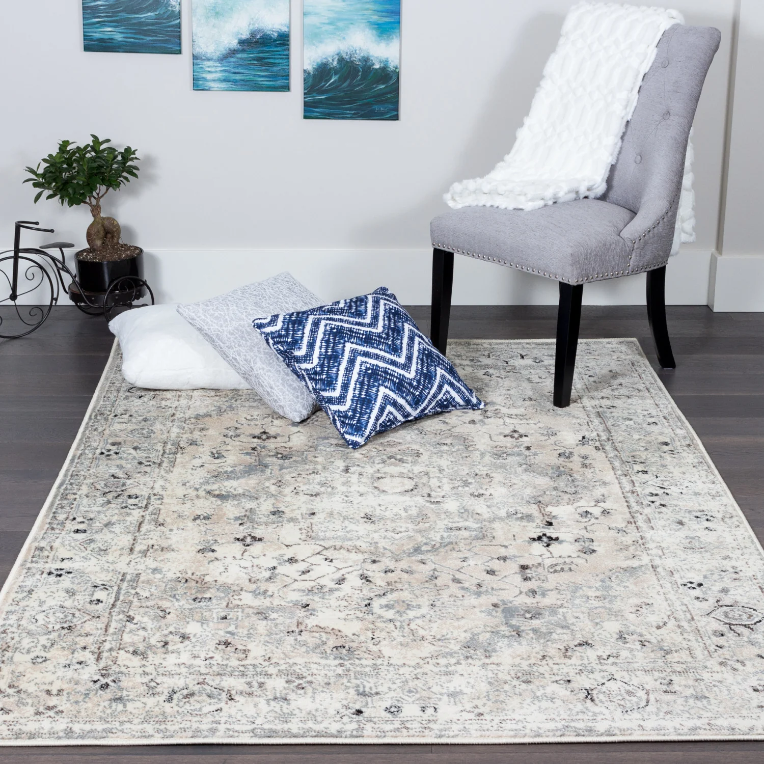 Far Beige 5x8 Area Rug