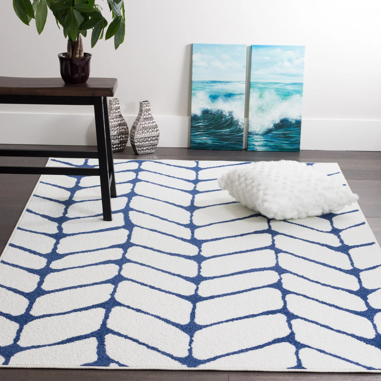 Lav Arco Blue 4x6 Area Rug