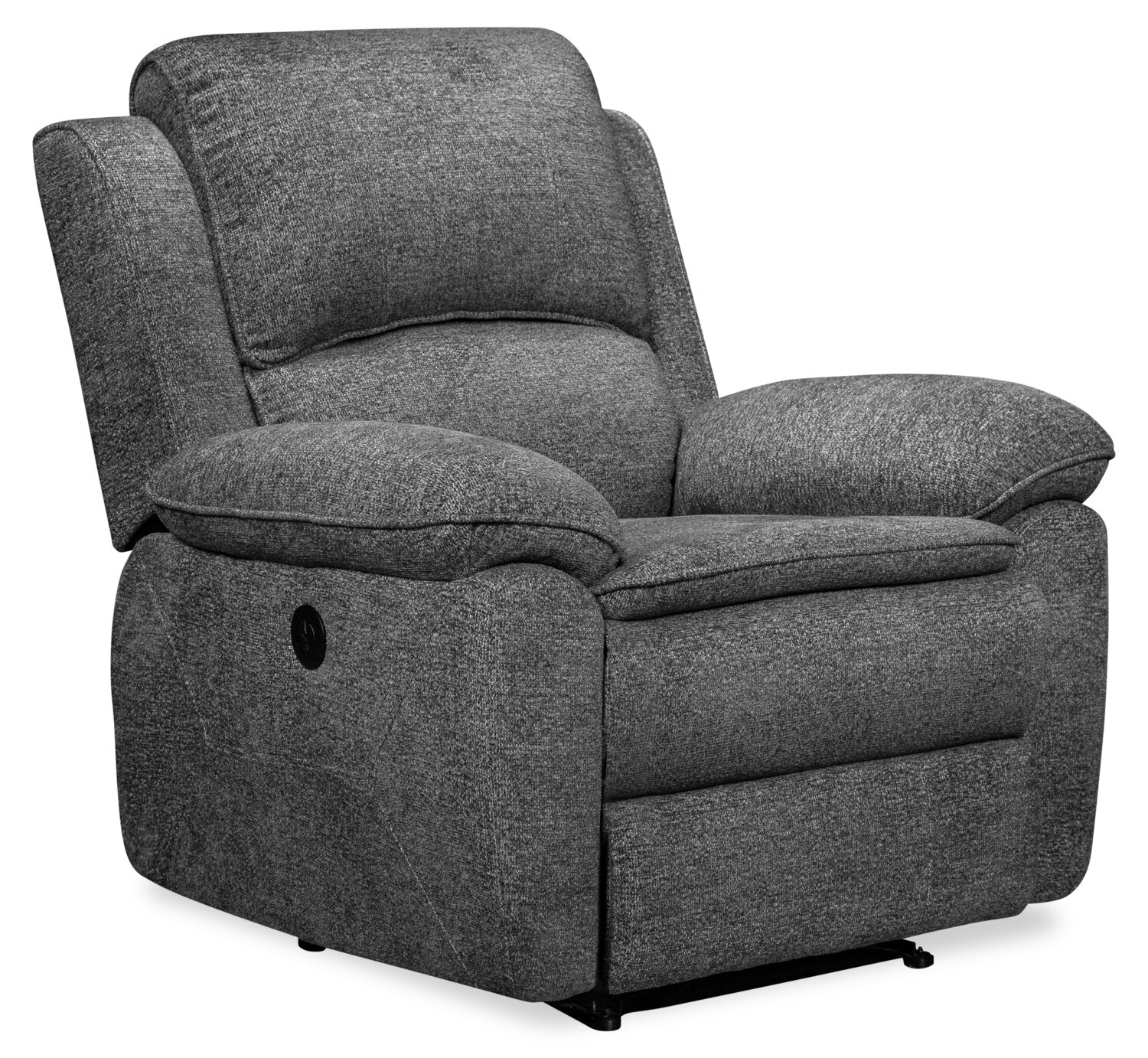 Chandler 37" Chenille Fabric Power Reclining Chair - Grey
