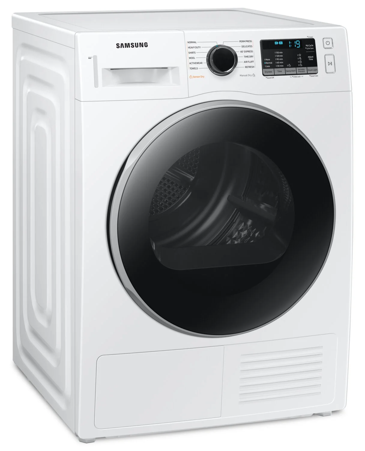 Samsung 24" 4 Cu. Ft. Electric Dryer - White - Stackable - DV25B6800HW/AC