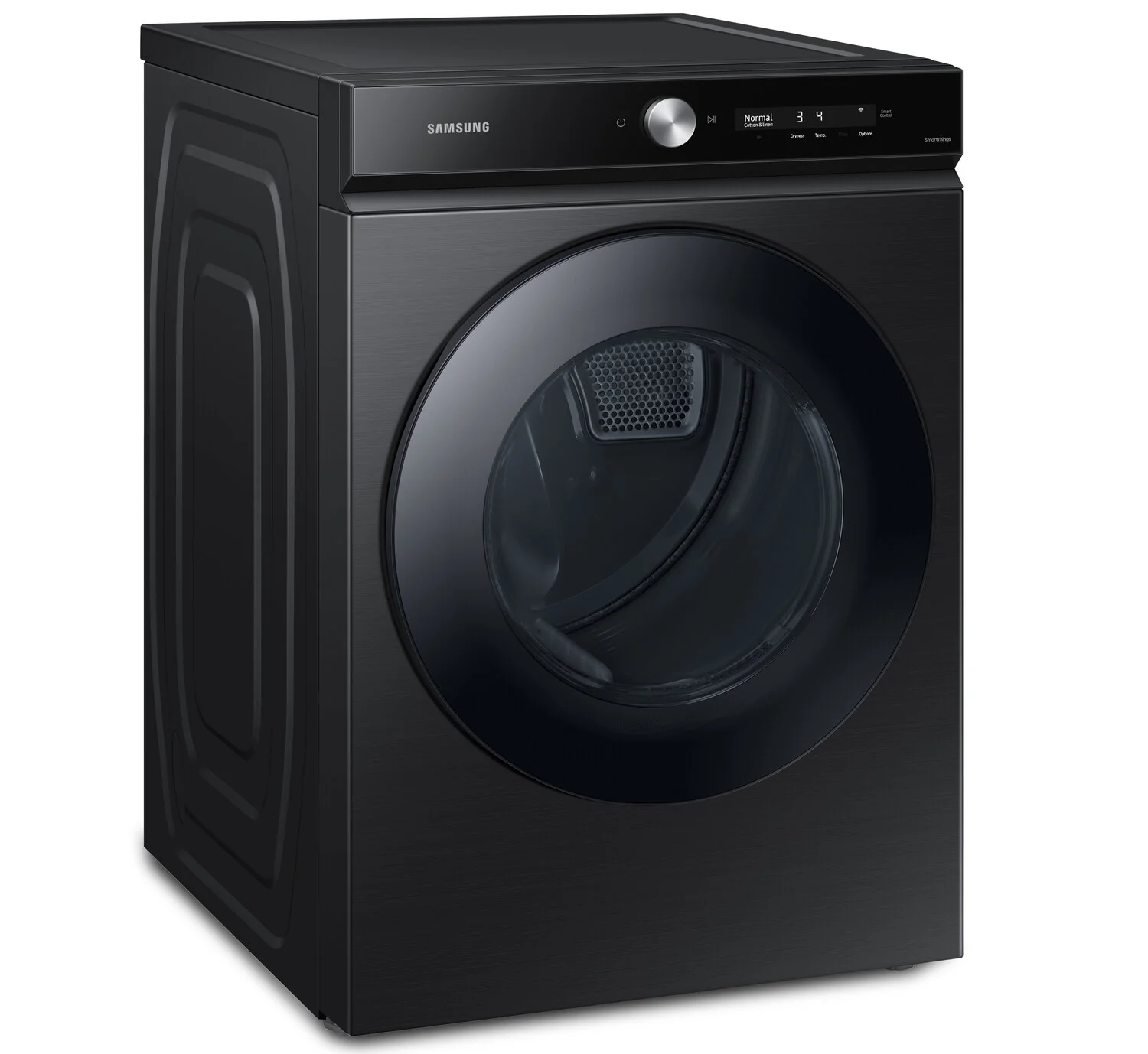 Samsung 7.6 Cu. Ft. Electric Dryer with Steam - Black Stainless Steel - Stackable - DVE53BB8700VAC