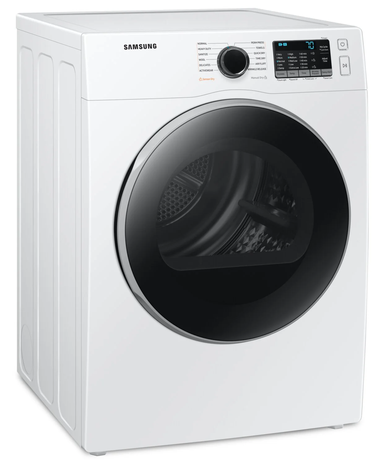 Samsung 24" 4 Cu. Ft. Electric Dryer - White - Stackable - DV25B6800EW/AC