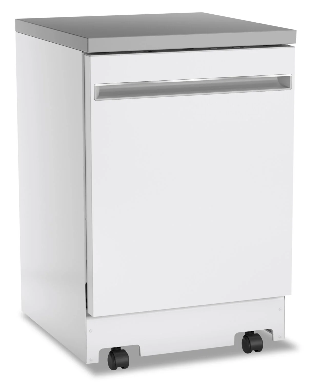 GE 24" 54 dBA Portable Top-Control Dishwasher with Piranha Hard Food Disposer - White - GPT225SGLWW