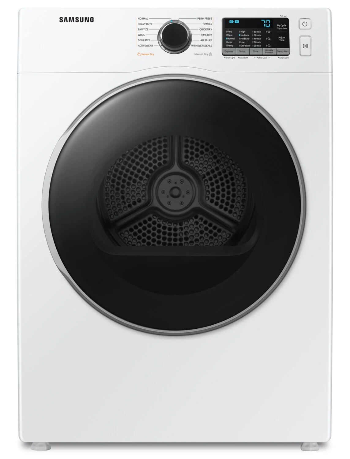 Samsung 2.9 Cu. Ft. Front-Load Washer and 4 Cu. Ft. Electric Dryer - White