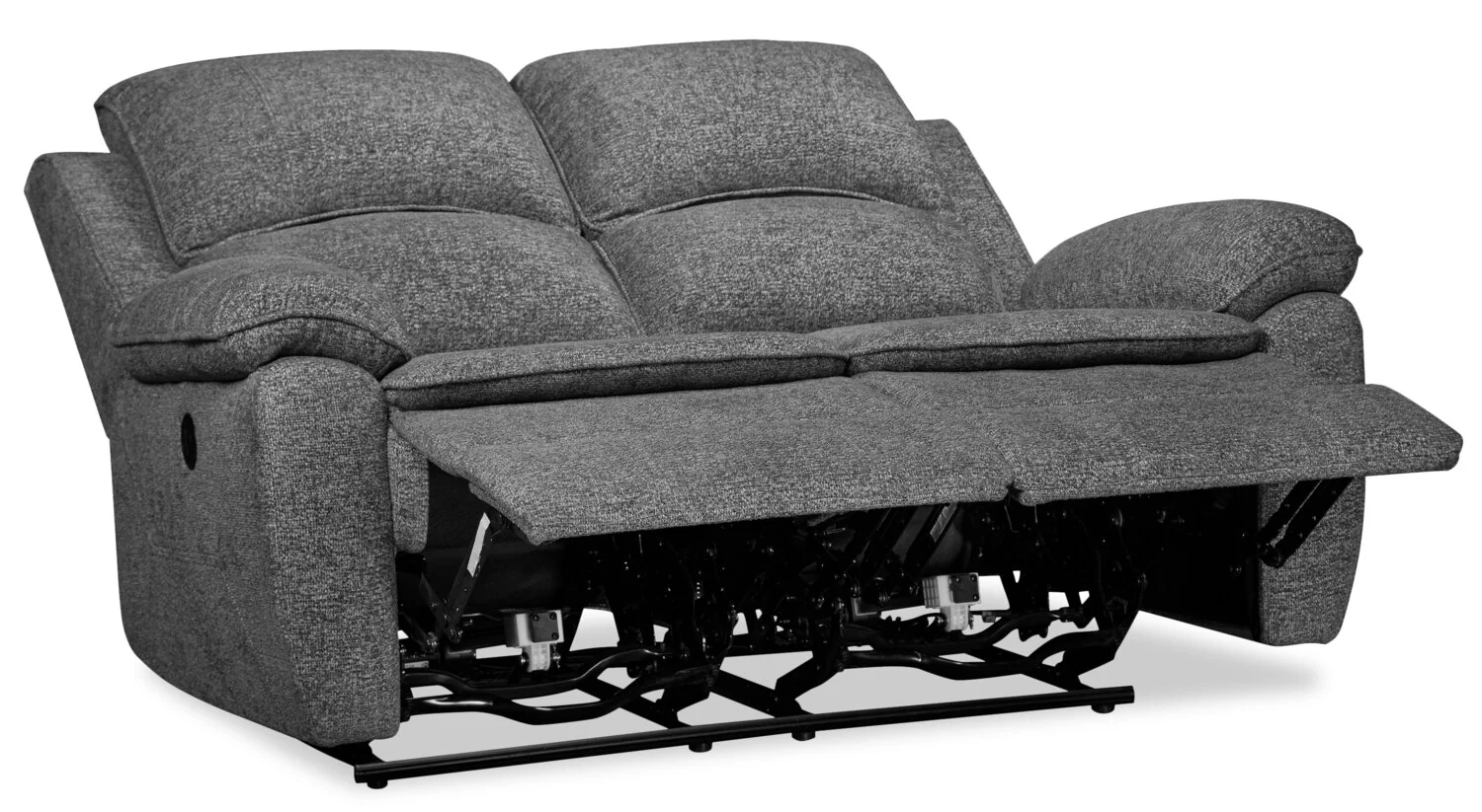 Chandler 60" Chenille Fabric Power Reclining Loveseat - Grey