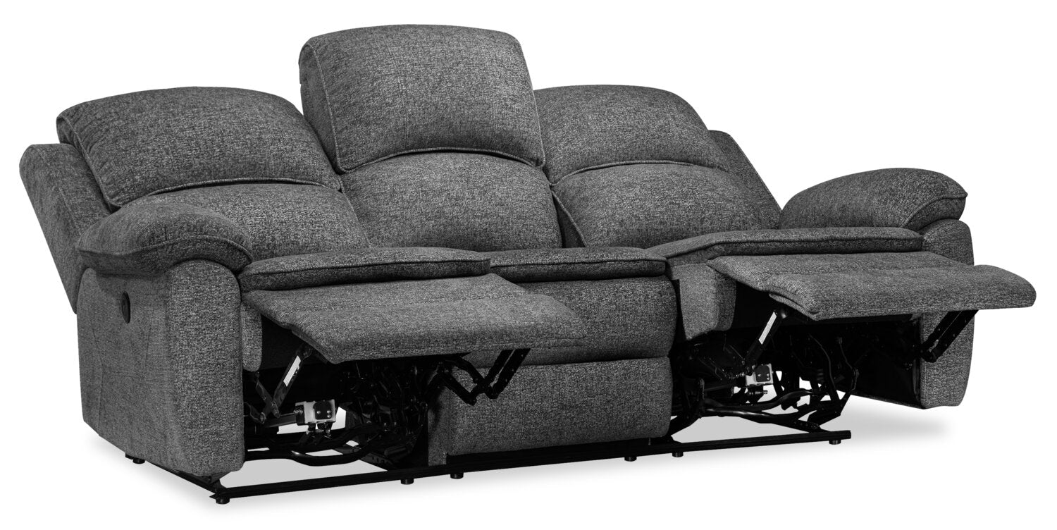 Chandler 82" Chenille Fabric Power Reclining Sofa - Grey