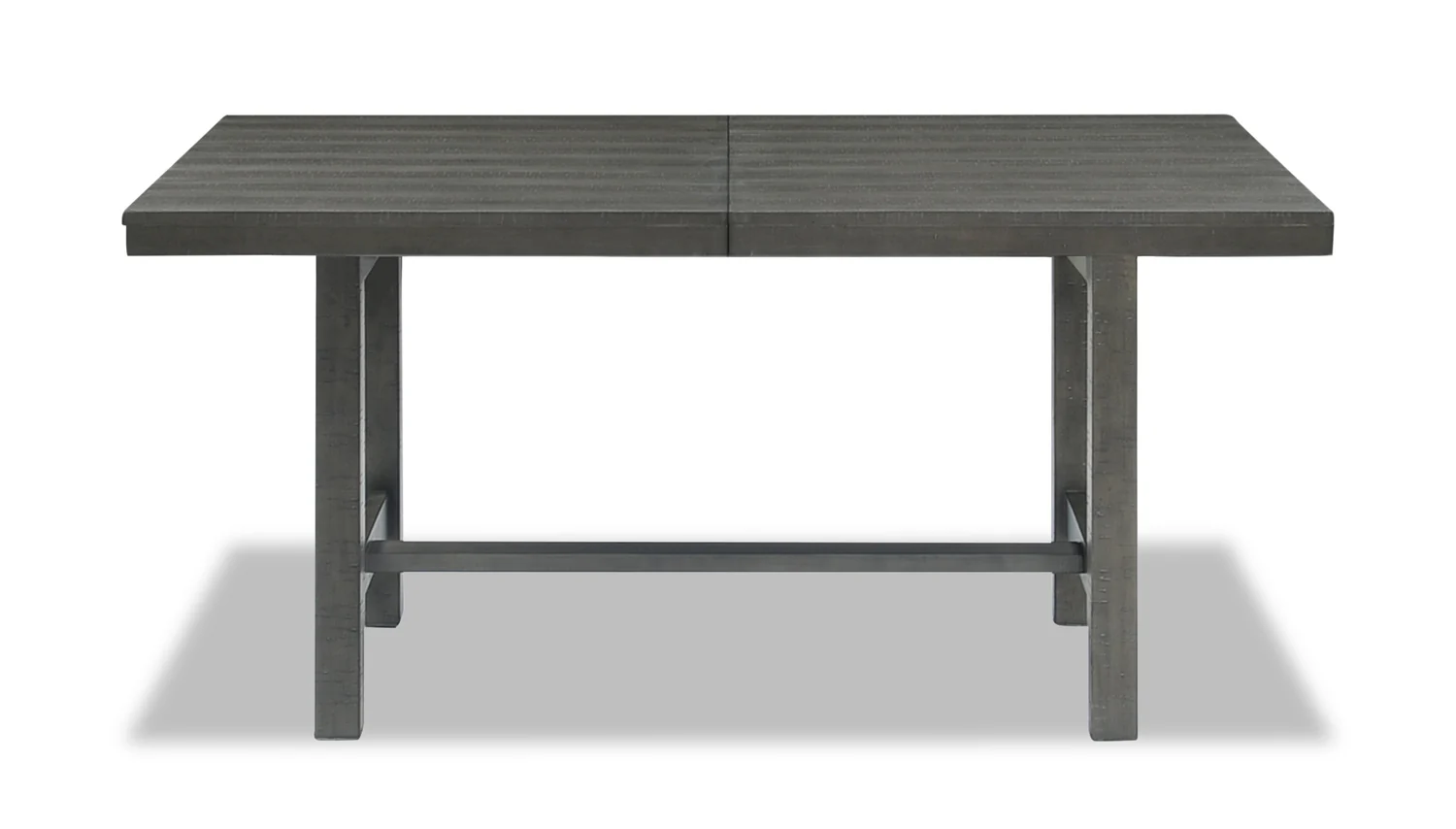 Alto Dining Table with 65-83"W Extension, Trestle Base - Grey
