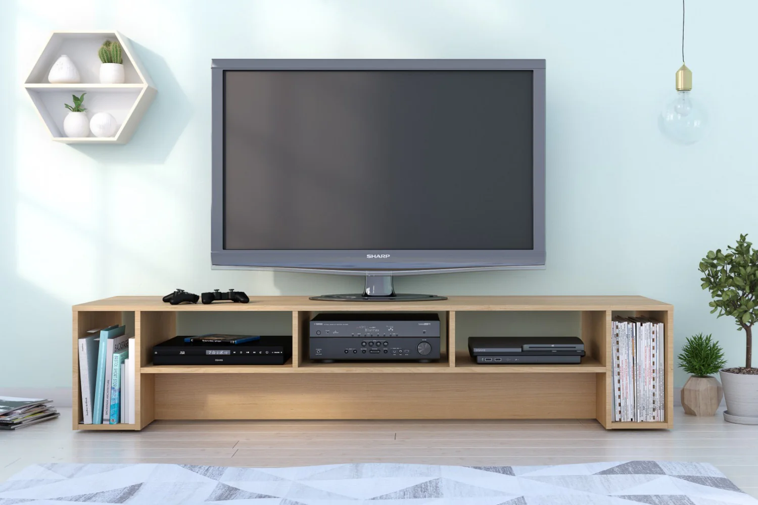 Nordika 72" TV Stand - Natural Maple