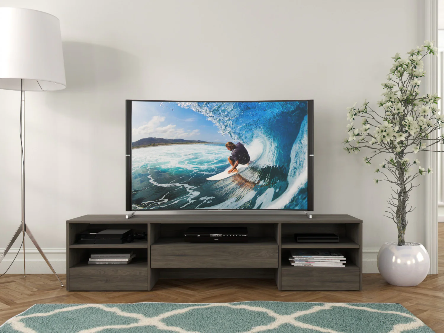 Nordika 72" TV Stand - Dark Grey