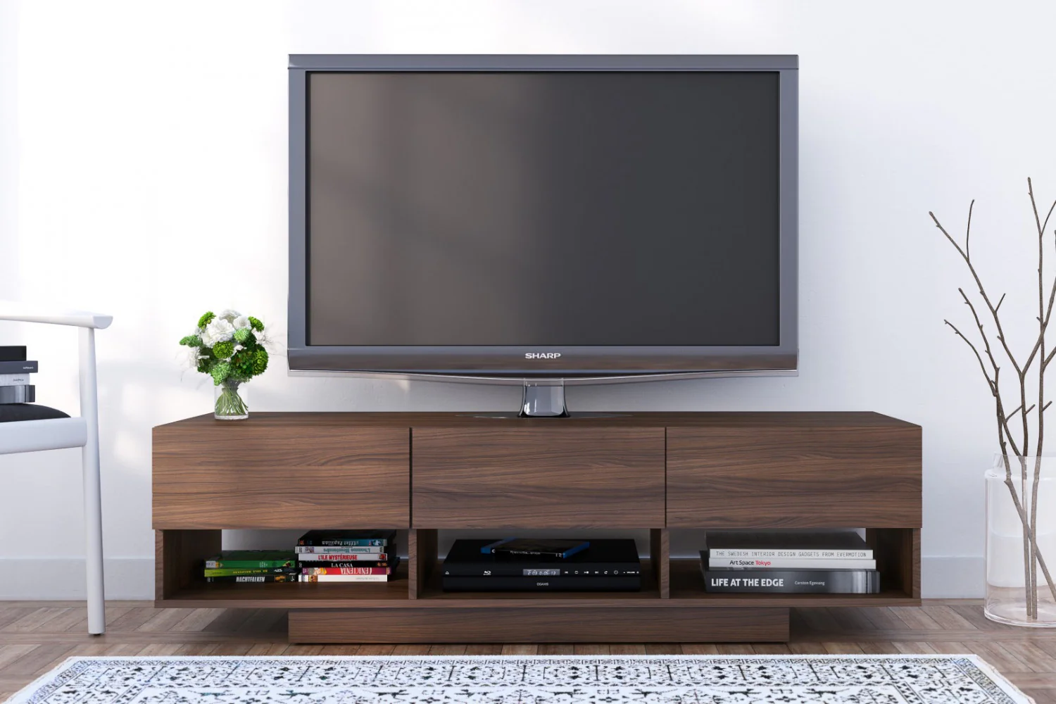 Nordika 60" TV Stand - Walnut