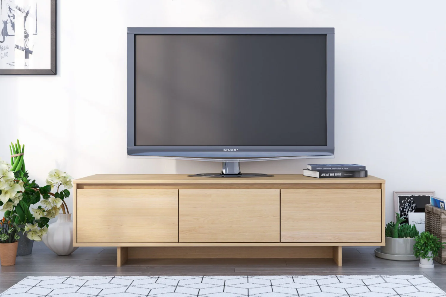 Nordika 60" TV Stand - Natural Maple