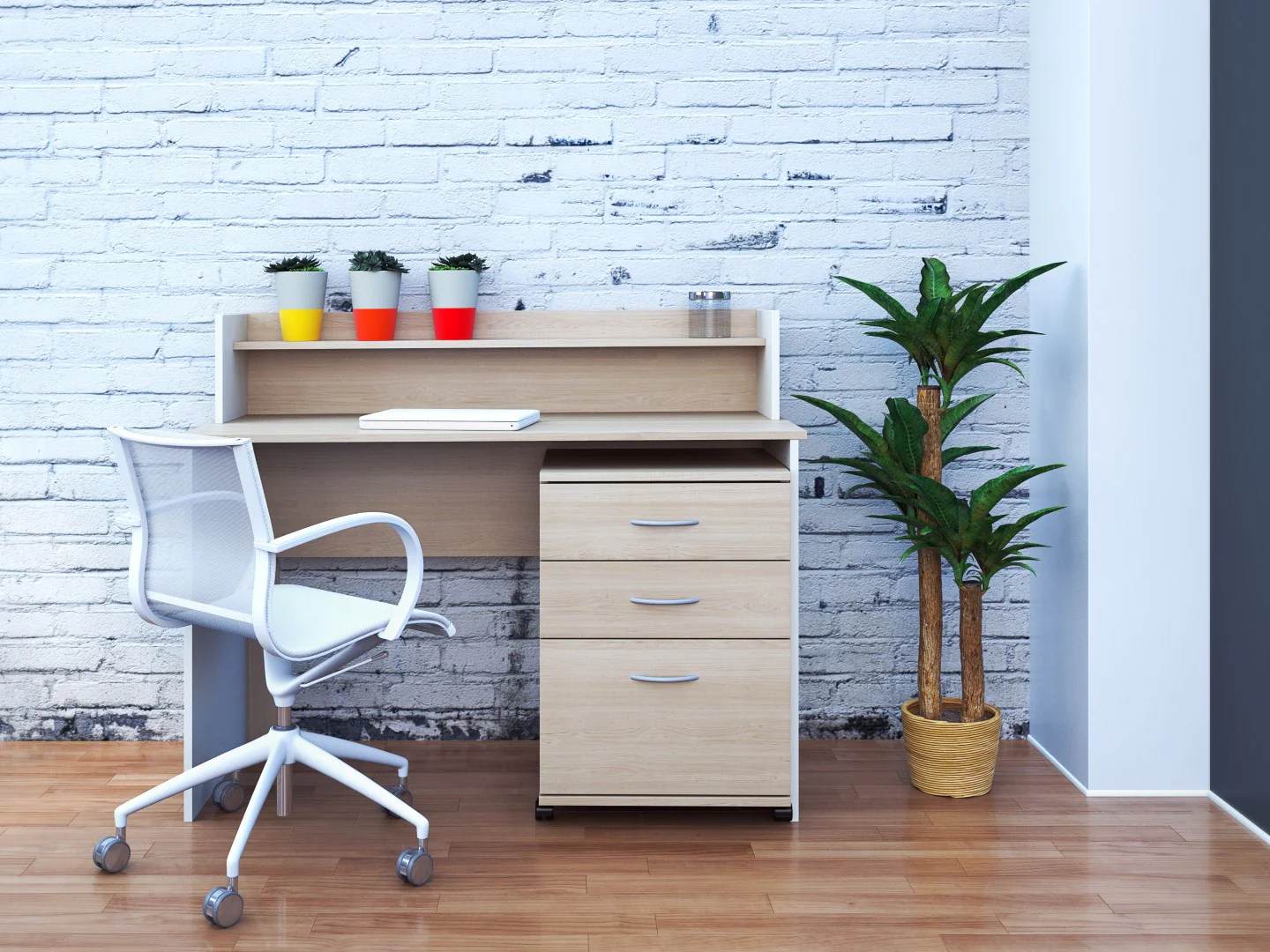 Nordika 3-Drawer Filing Cabinet - Natural Maple