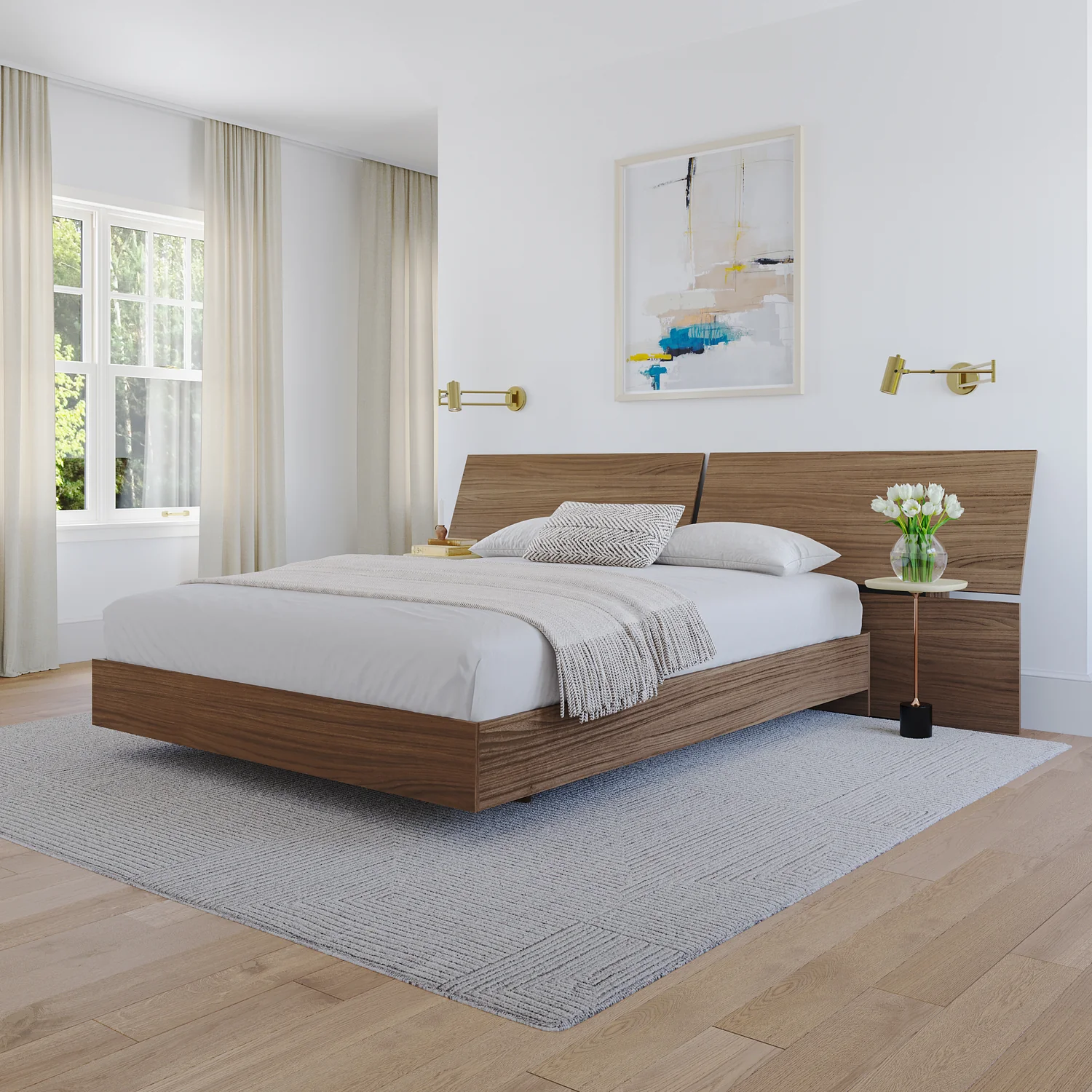 2287-nordika-queen-panoramic-panel-headboard-walnut-3.webp Nordika Queen Panoramic Panel Headboard - Walnut