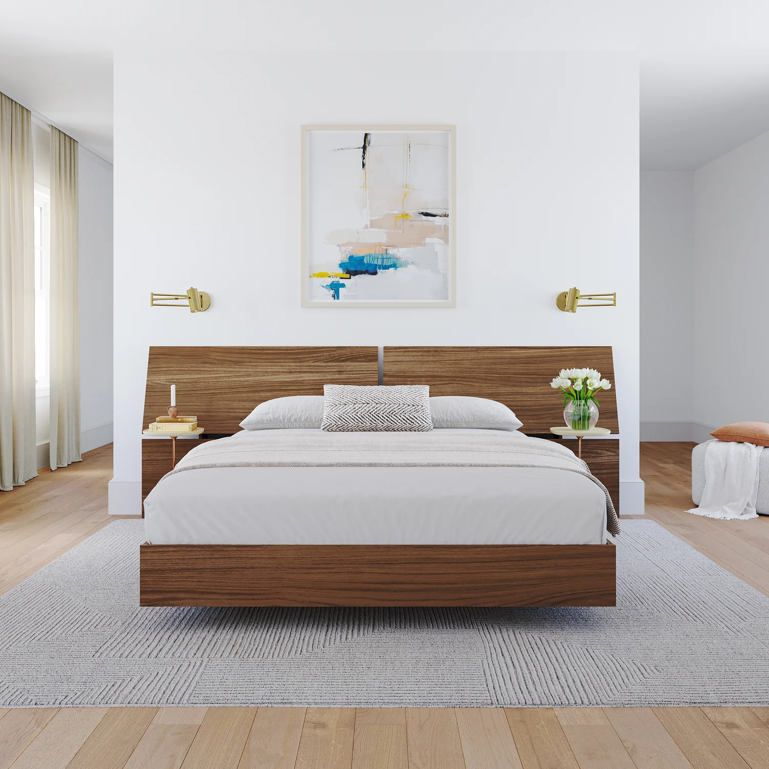 2287-nordika-queen-panoramic-panel-headboard-walnut-4.webp Nordika Queen Panoramic Panel Headboard - Walnut