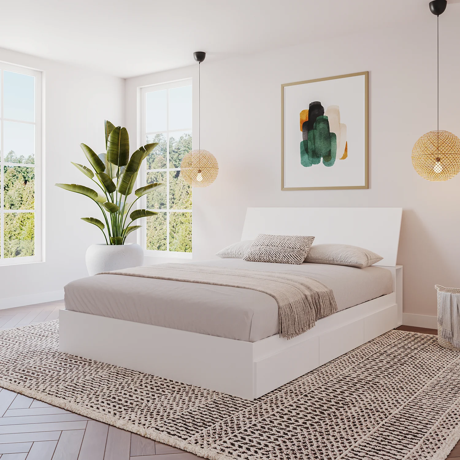 2296-nordika-full-panel-headboard-white-4.webp Nordika Full Panel Headboard - White