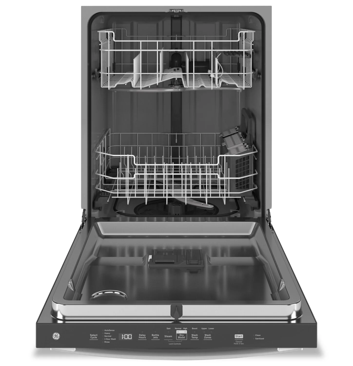 GE 24" 50 dBA Built-In Top-Control Smart Dishwasher with Steam and Sani - Stainless - GDT635HSRSS