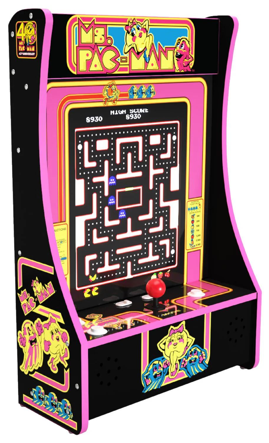 Arcade1up Ms. PAC-MAN? Portable Partycade 40th Anniversary Edition