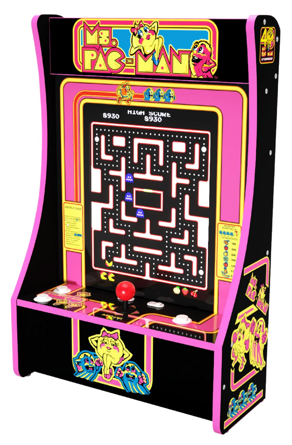 Arcade1up Ms. PAC-MAN? Portable Partycade 40th Anniversary Edition