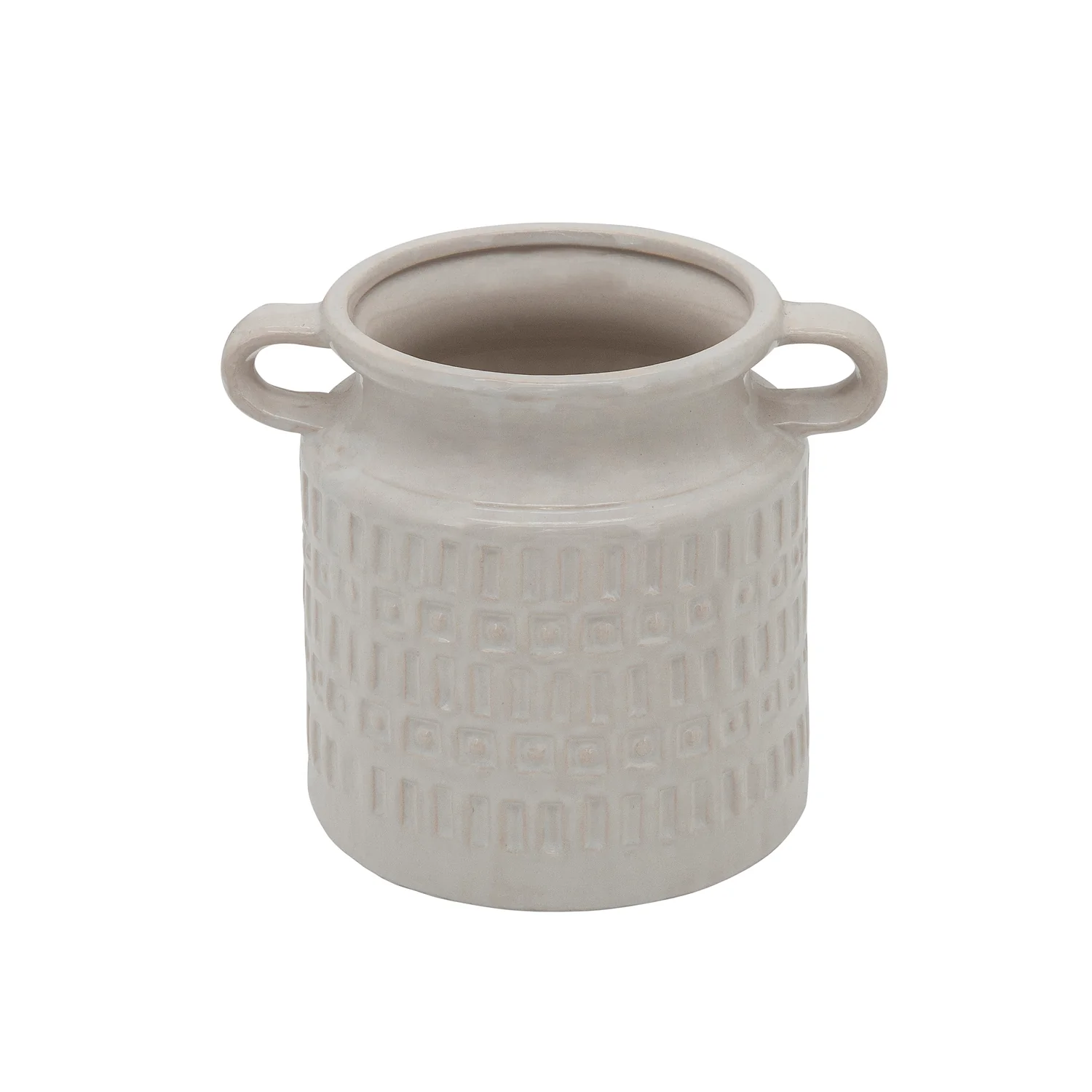Ceramic 7" Jar - White