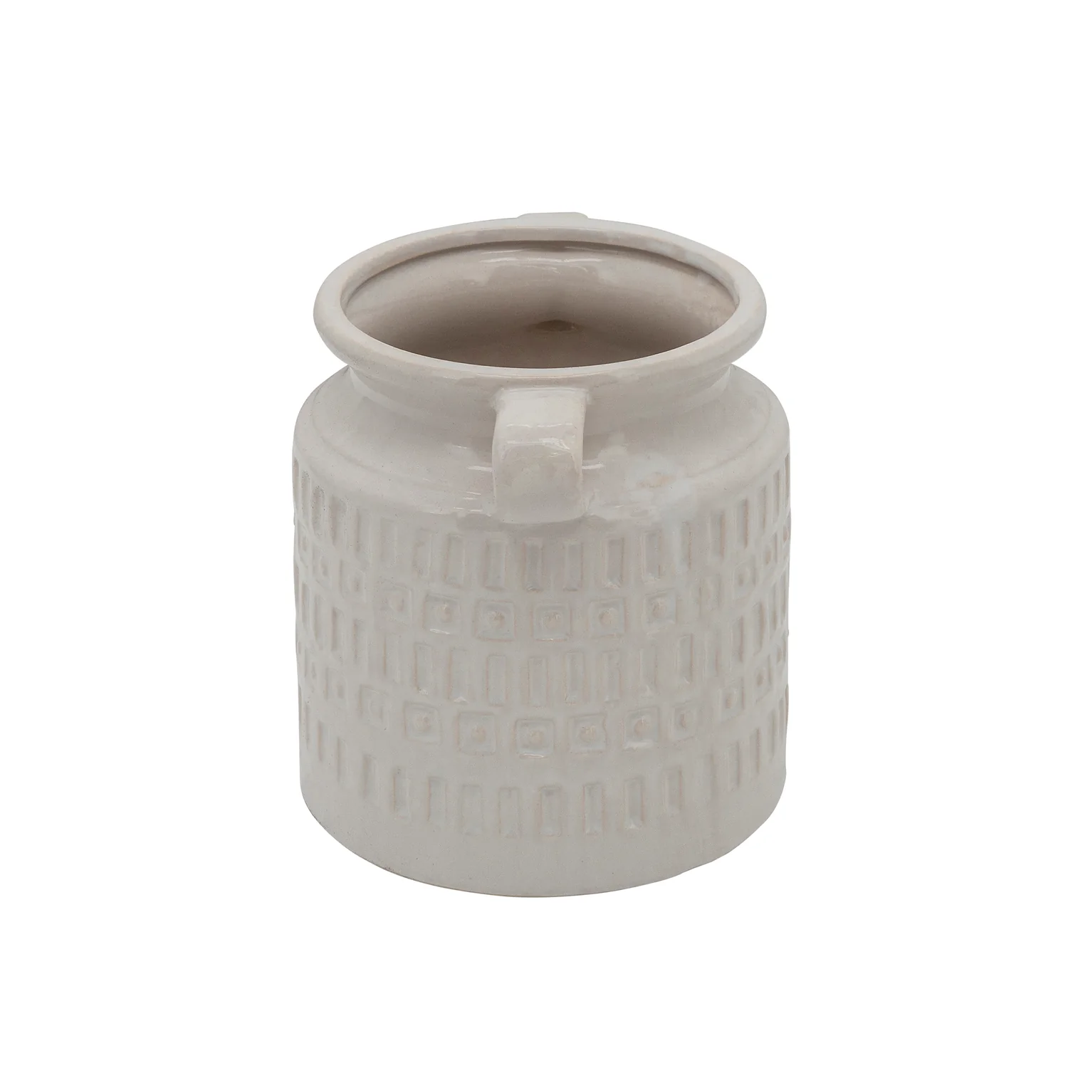 Ceramic 7" Jar - White