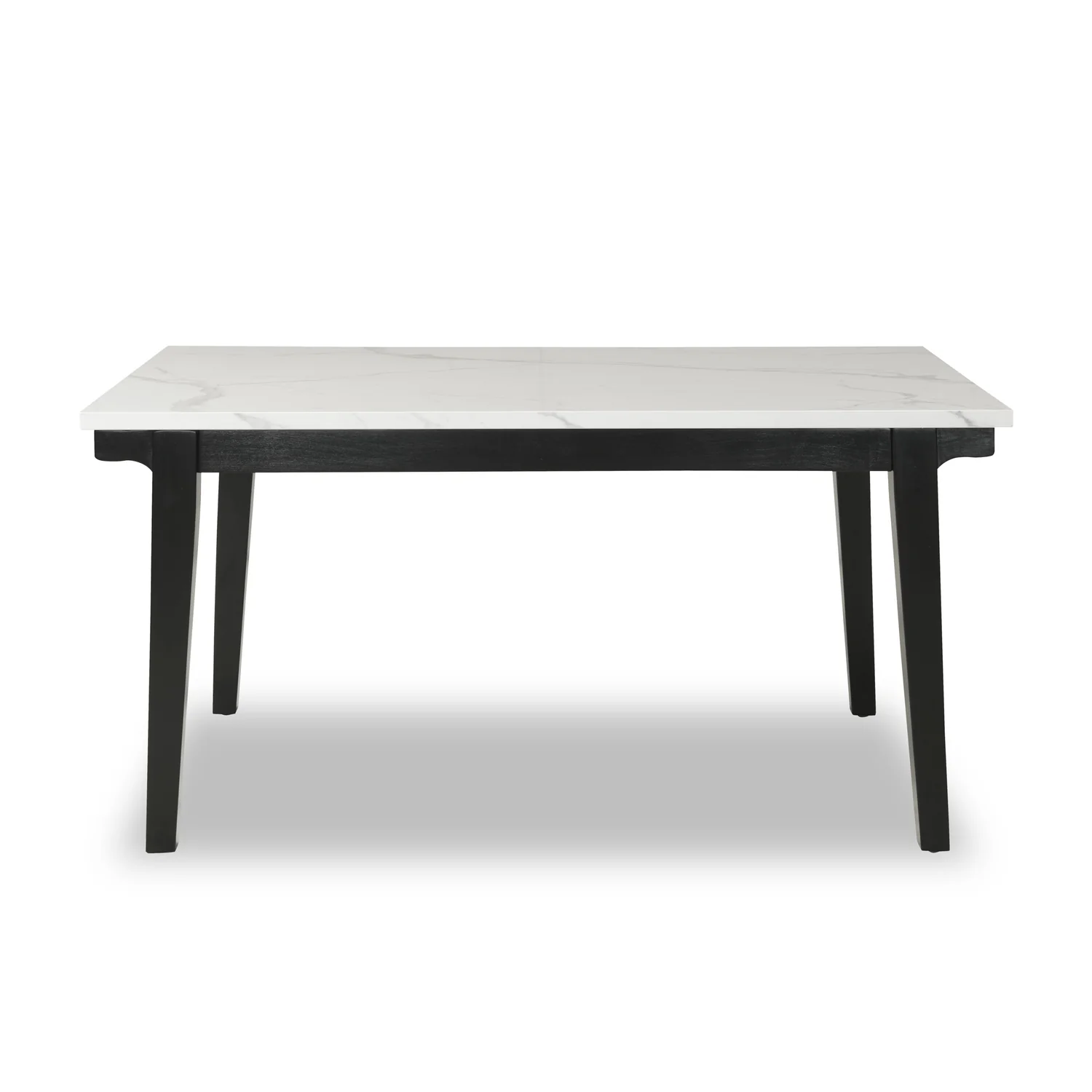 Verona Dining Table with Culture Marbled Top, 60"W - White