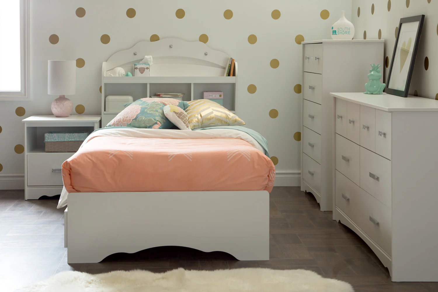 Tiara 5-Drawer Chest - Pure White