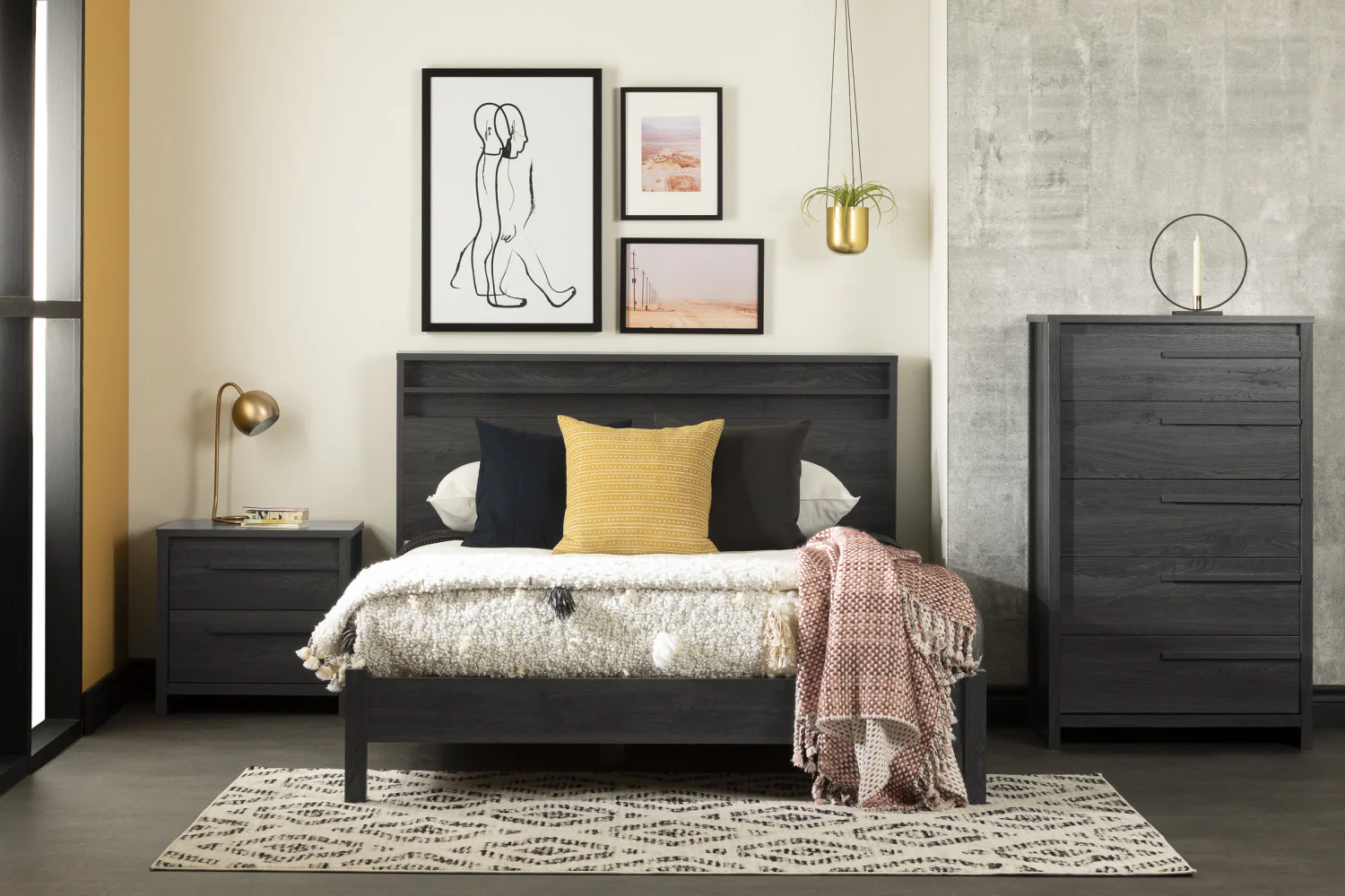 Tao 5-Drawer Chest - Grey Oak