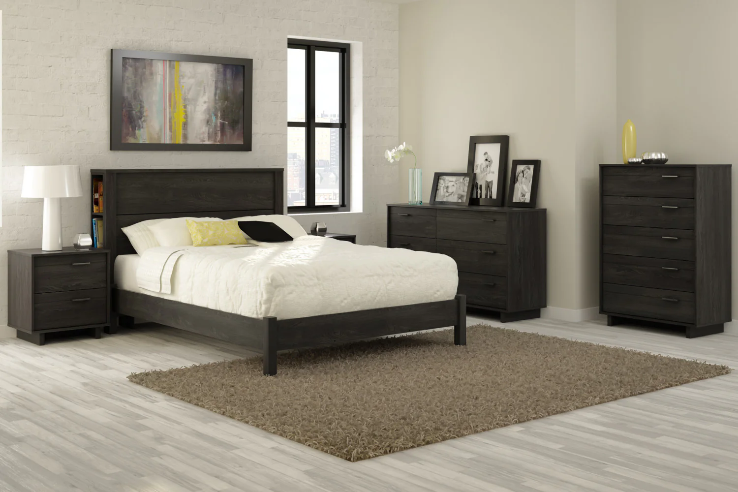 Fynn 5-Drawer Chest - Grey Oak