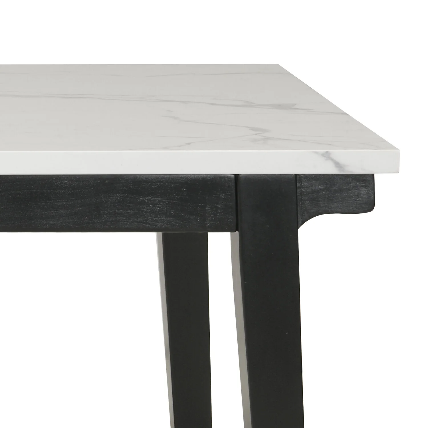 Verona 7pc Dining Set with Table & 6 Chairs, Culture Marbled Top, 60"W - White