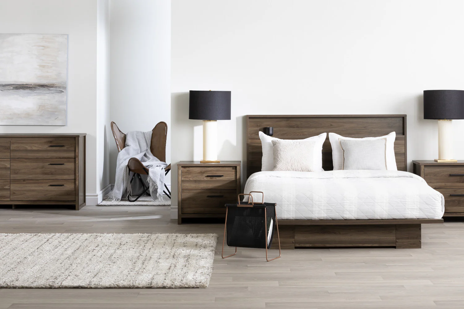 Tao 2-Drawer Nightstand - Natural Walnut
