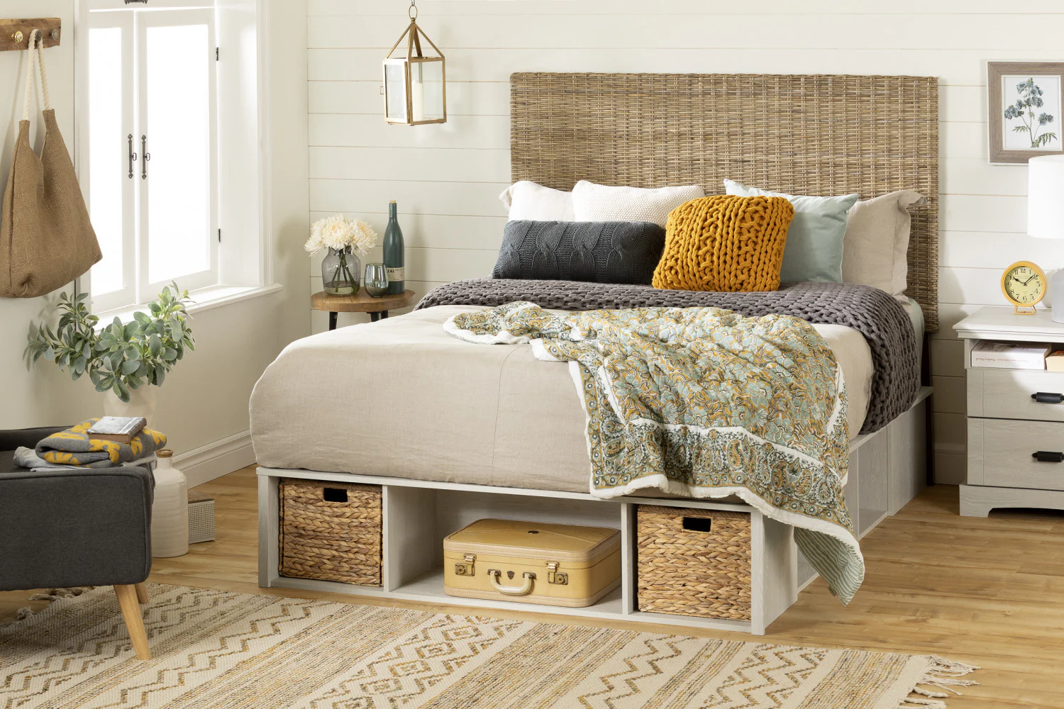Lilak Queen Headboard - Rattan