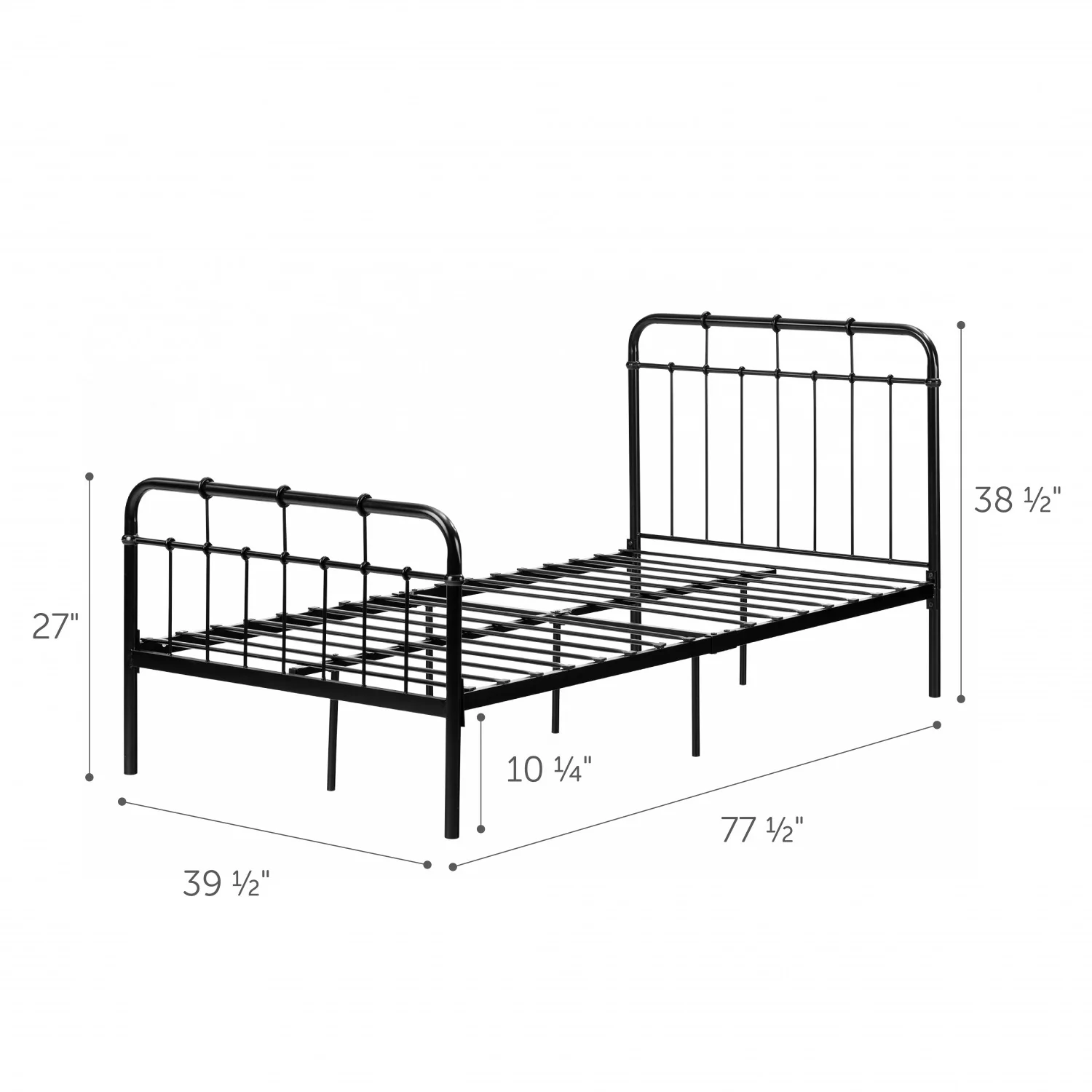2400-cotton-candy-twin-metal-complete-bed-pure-black-4.webp Cotton Candy Twin Metal Complete Bed - Pure Black