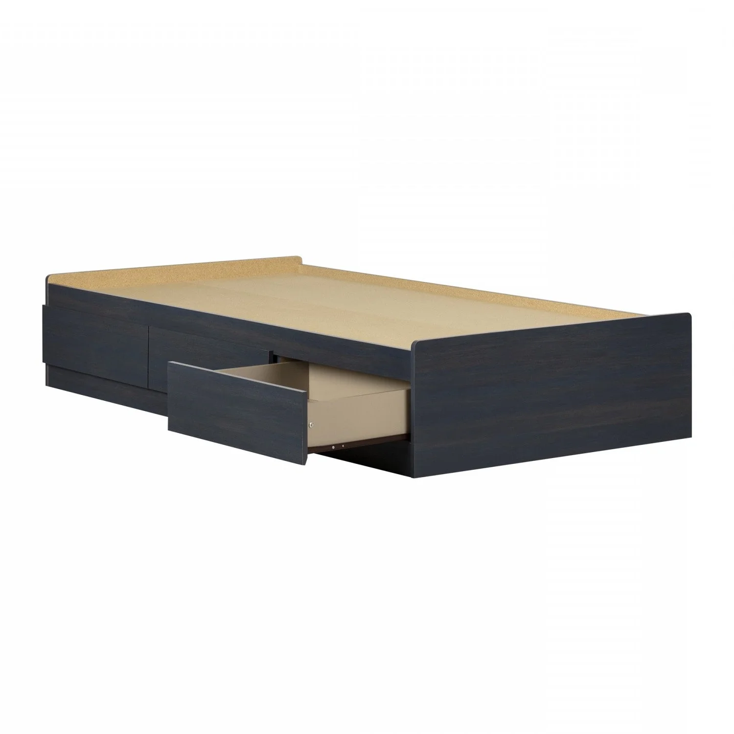 Aviron Twin Mates Bed With 3 Drawers - Blueberry