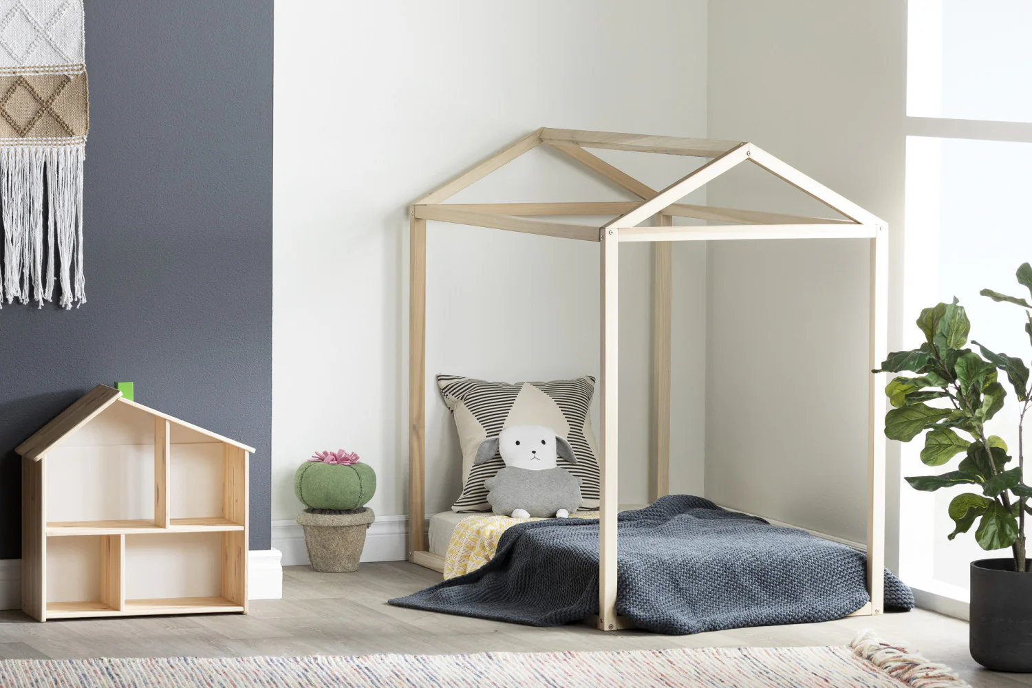 Sweedi Toddler Toddler House Bed - Natural Wood