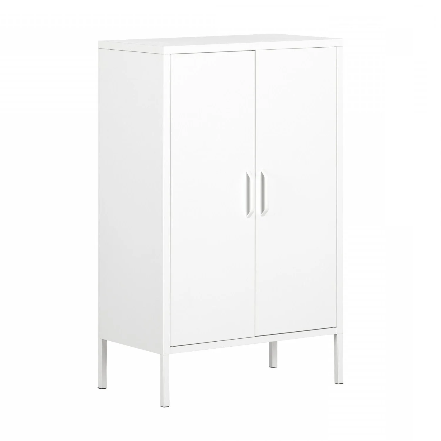 Crea Metal 2-Door Accent Cabinet - Pure White
