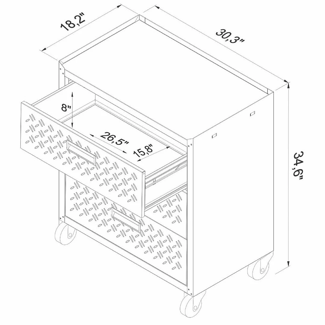 2427-fortress-31-5-mobile-garage-chest-with-drawers-8.webp Fortress 31.5" Mobile Garage Chest with Drawers