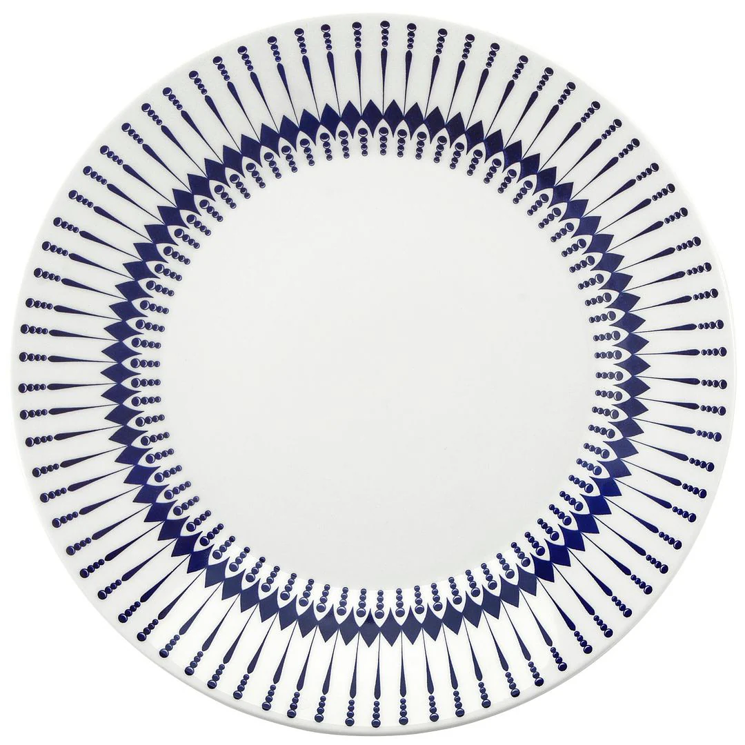 Actual 16-Piece Dinnerware Set - Blue Ivory