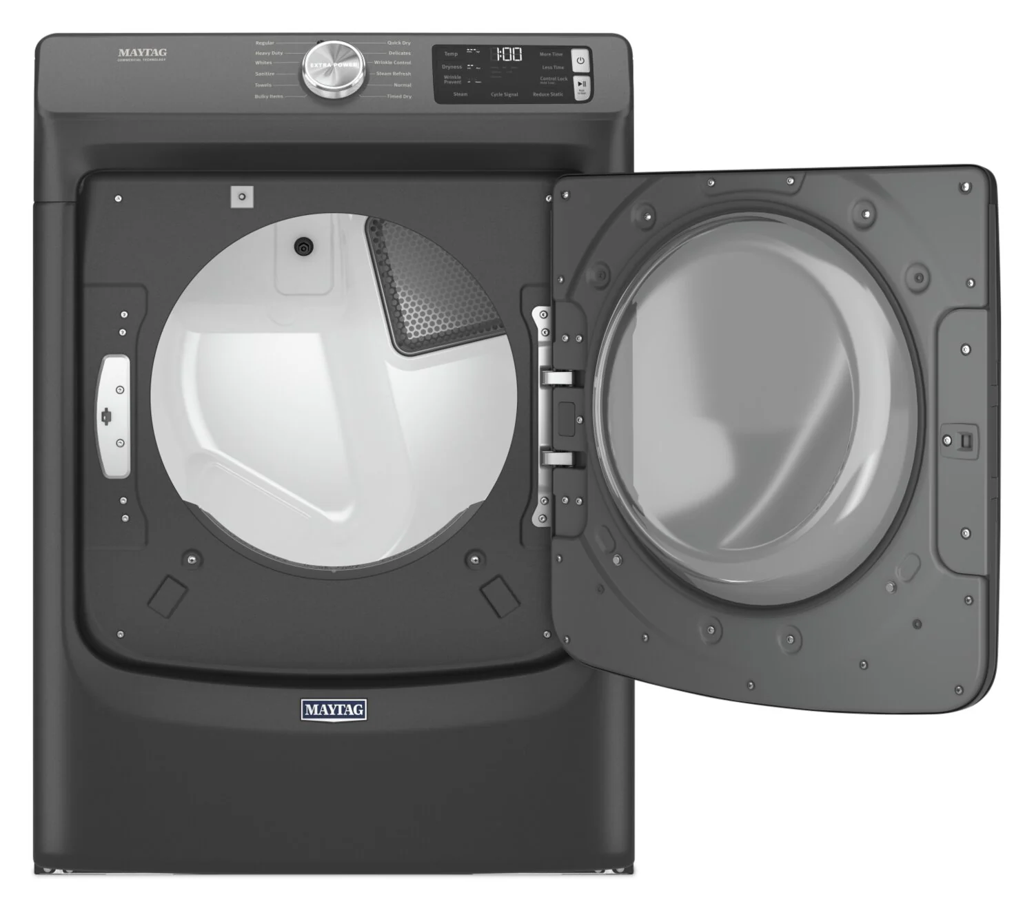 Maytag 7.3 Cu. Ft. Gas Dryer with Steam - Volcano Black - Stackable - MGD6630MBK