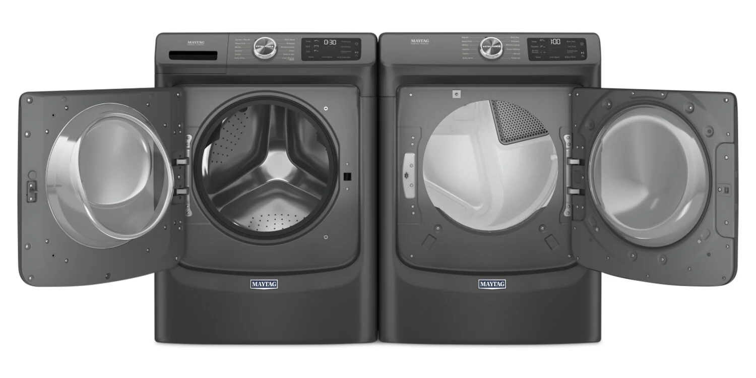 Maytag 5.5 Cu. Ft. Front-Load Washer and 7.3 Cu. Ft. Gas Dryer with Extra Power
