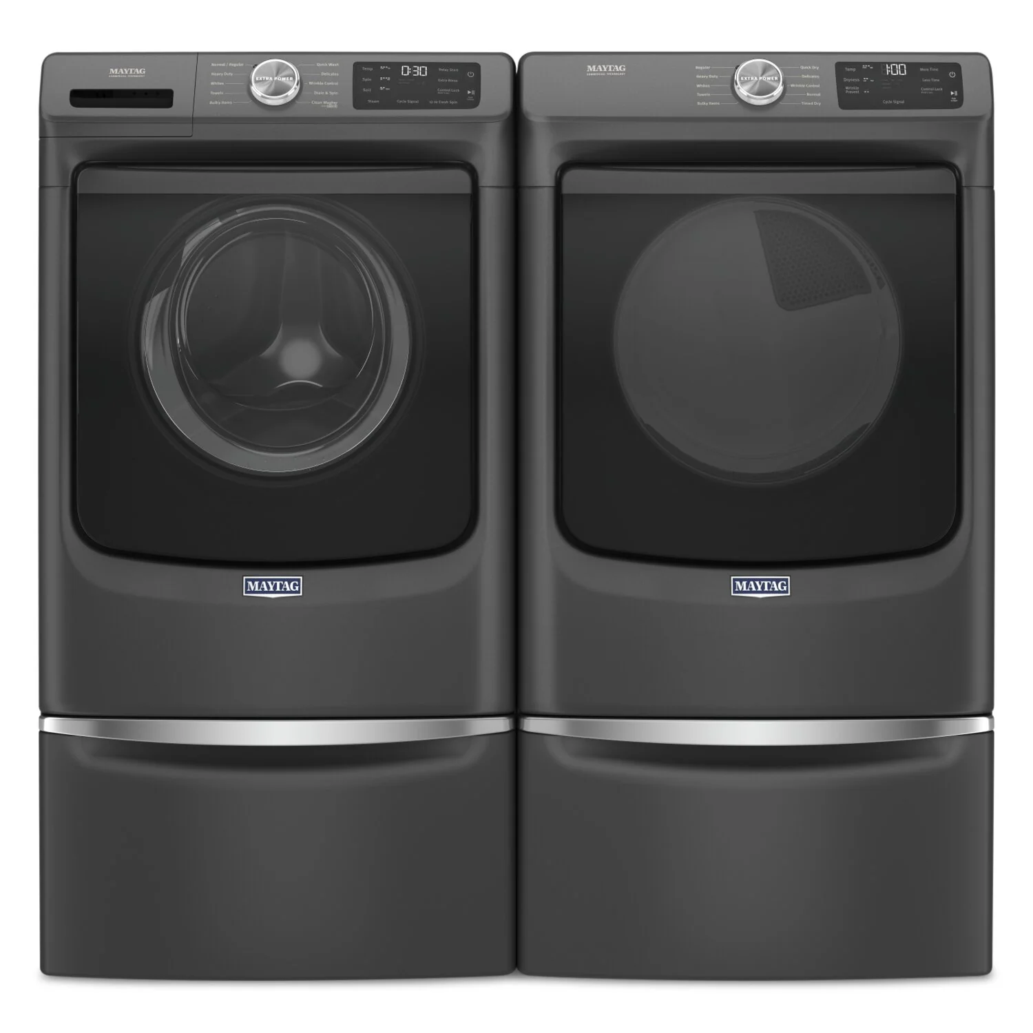 Maytag 5.2 Cu. Ft. Front-Load Washer and 7.3 Cu. Ft. Electric Dryer with Extra Power