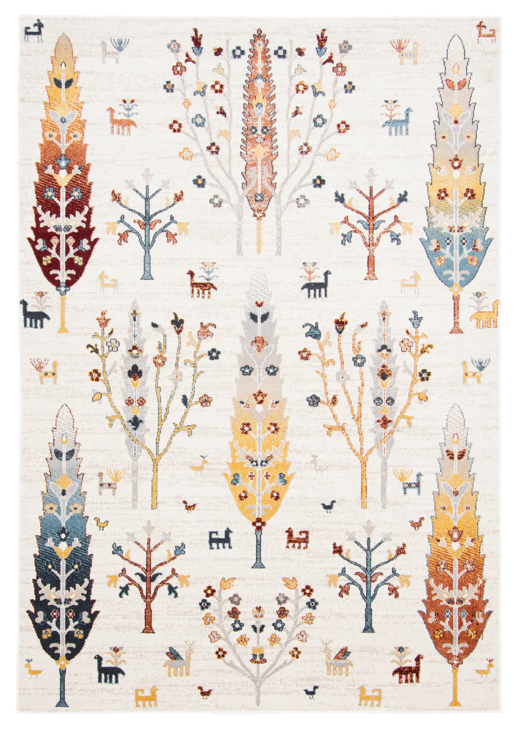 Pine Ivory Machine Washable Area Rug - 6'0" x 9'0"