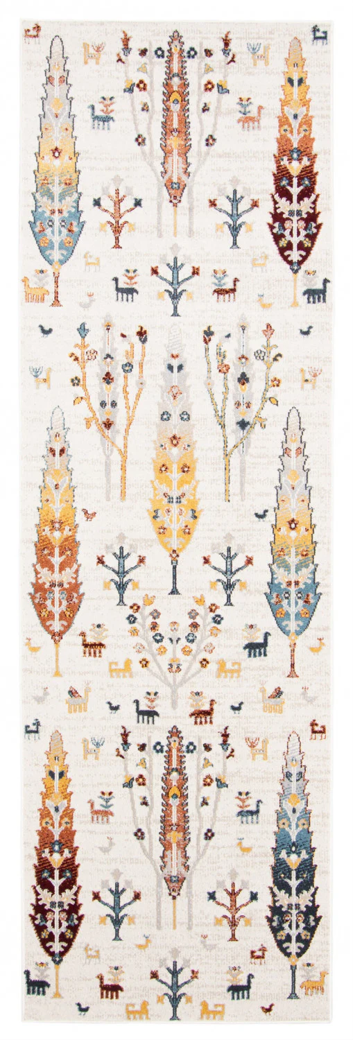 Pine Ivory Machine Washable Area Rug - 2'6" x 8'0"