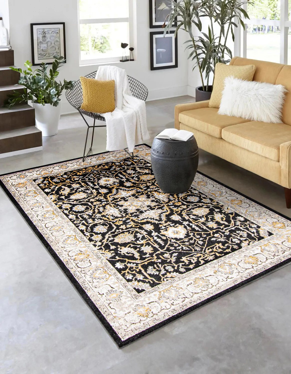 Legacy Black Machine Washable Area Rug - 5'0" x 7'0"