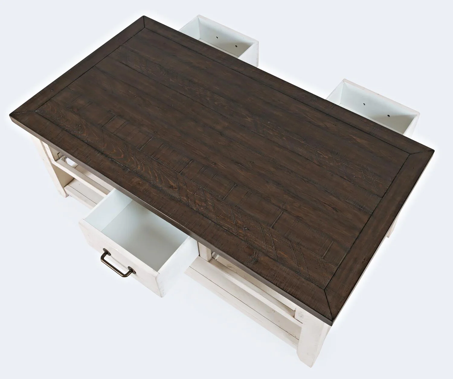 250-morgan-48-rustic-coffee-table-with-storage-shelf-and-casters-white-with-reclaimed-wood-5.webp Morgan 48" Rustic Coffee Table With Storage, Shelf and Casters - White with Reclaimed Wood