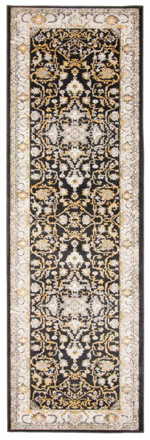 Legacy Black Machine Washable Area Rug - 2'6" x 8'0"