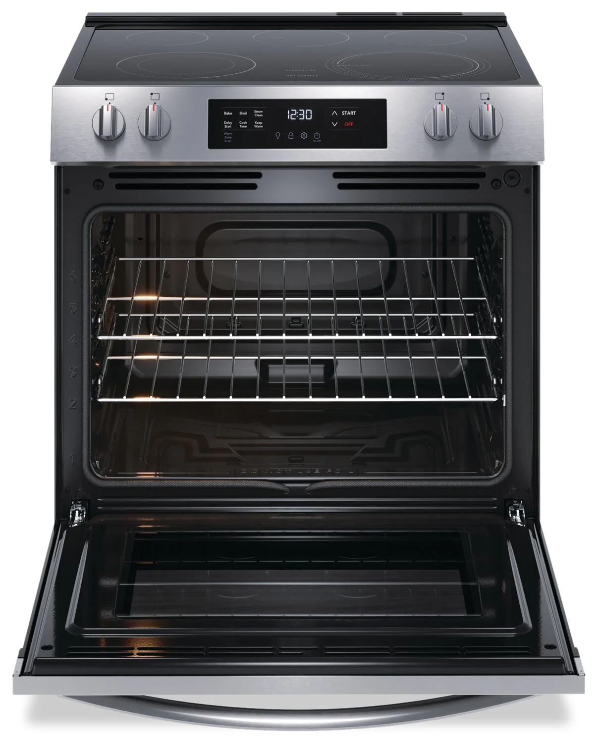 Frigidaire 5.3 Cu. Ft. Electric Range With EvenTemp? Element and Five-Element Cooktop - Stainless Steel - FCFE306CAS