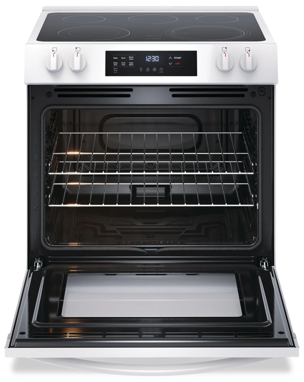 Frigidaire 5.3 Cu. Ft. Electric Range With EvenTemp? Element and Five-Element Cooktop - White - FCFE306CAW