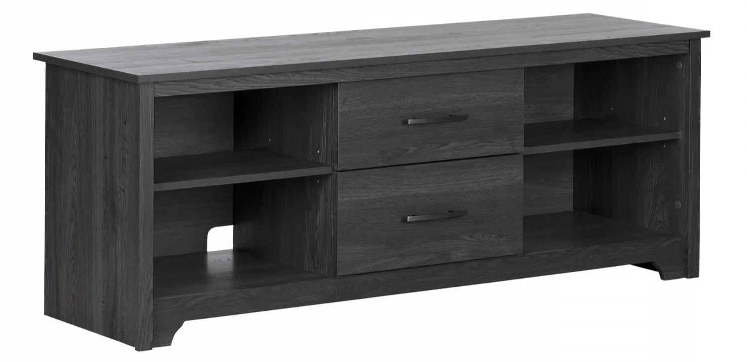 Fusion 60" TV Stand With Drawers - Grey Oak